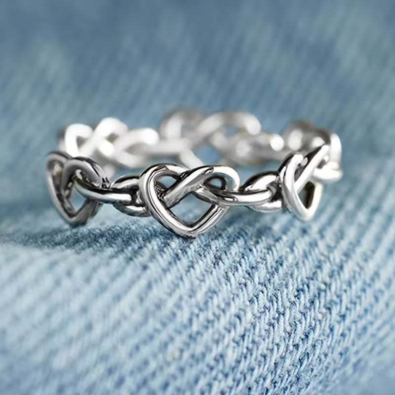 Interlinked Heartline Elegance Ring