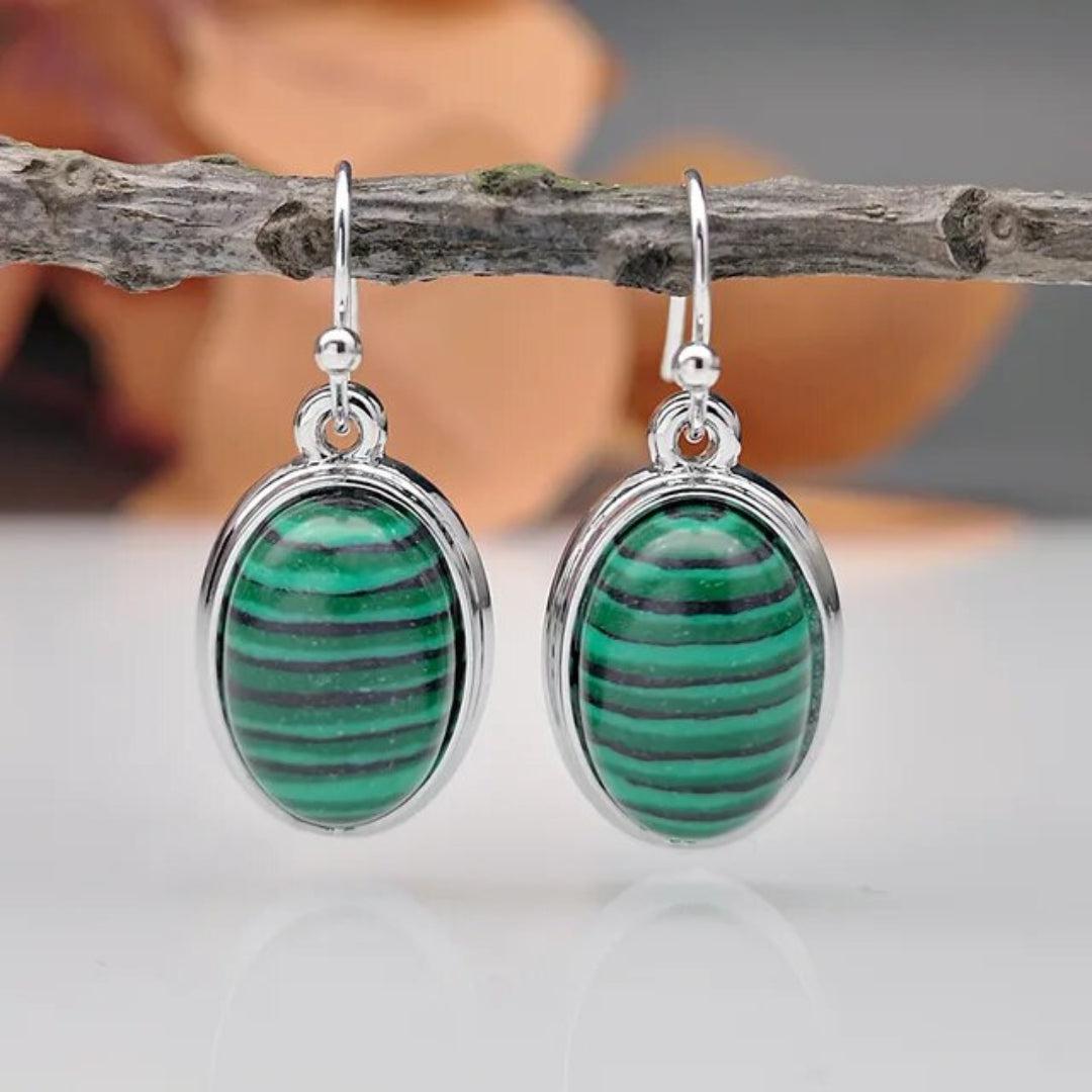 Green Vintage Chrysalis Earrings