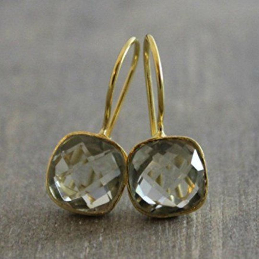 Vintage Gold Green Earrings