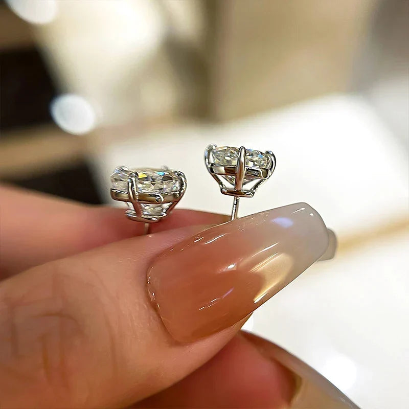 Cushion Cut Vintage Stud Earrings