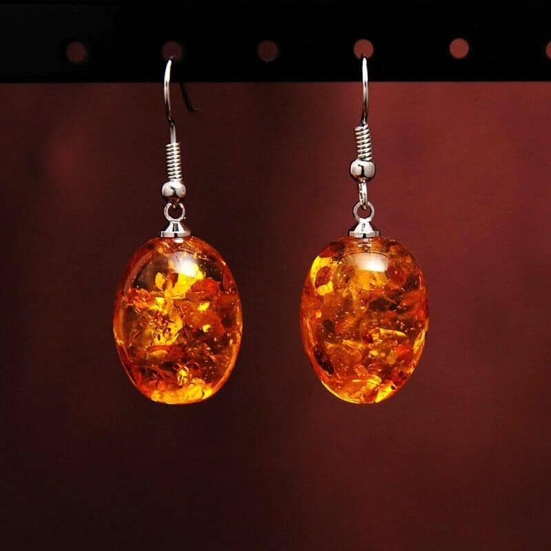 Vintage Fire Crystal Earrings