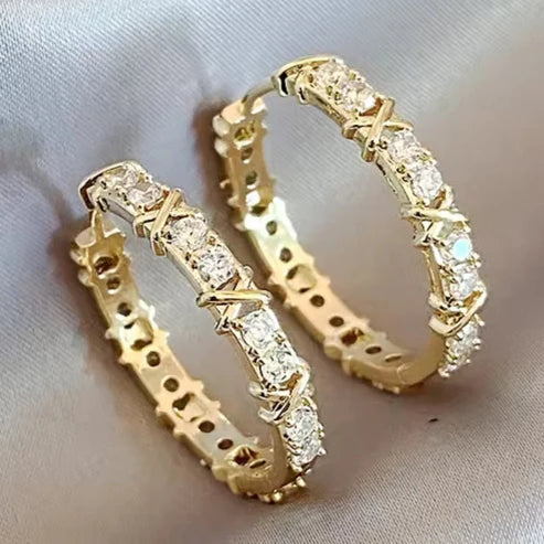 Bright Golden Hoop Earrings