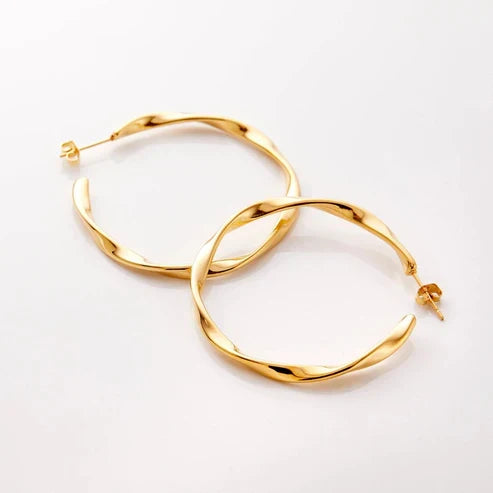 Braided Gold Hoop Earrings