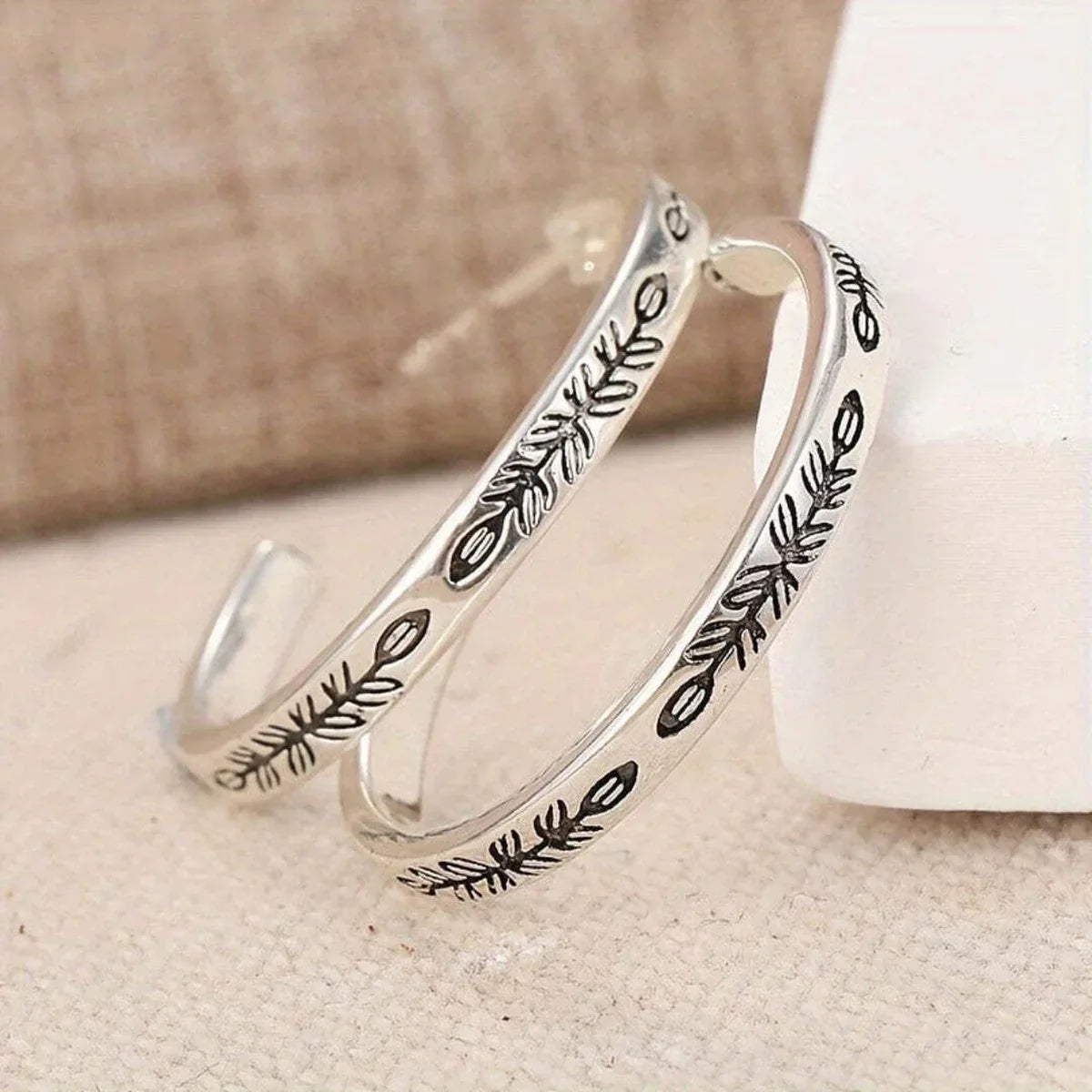 Sleek Silvery Hoop Earrings