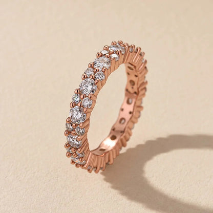 Moissanite Round Cut Wedding Band Ring for Women