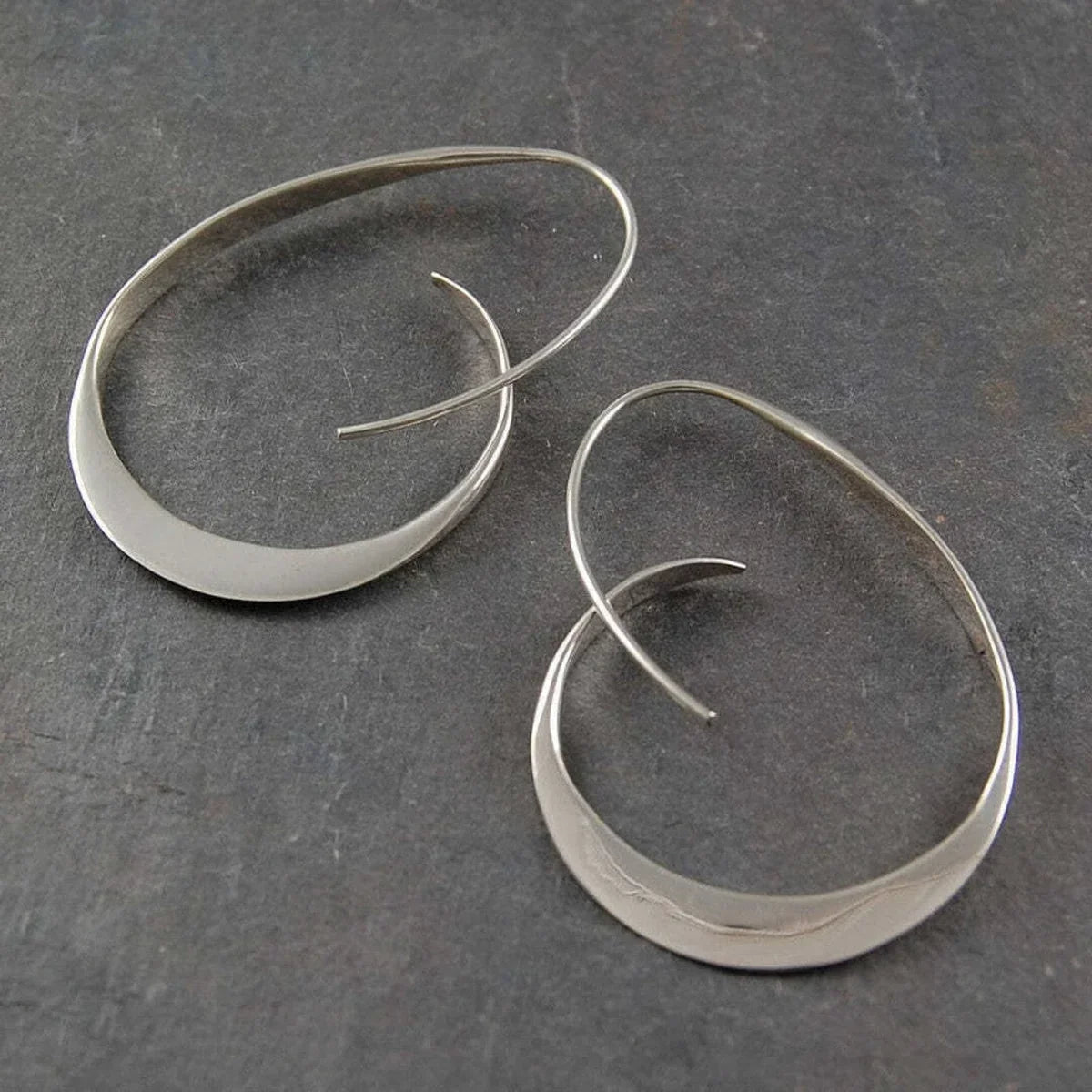 Open Spiral Drop Earrings