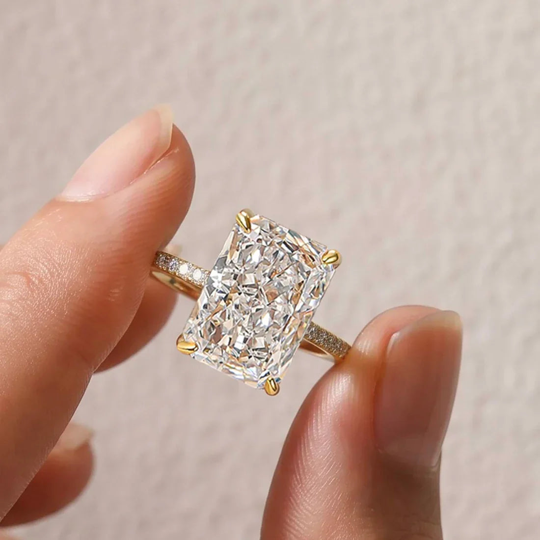 Radiant Cut Engagement Ring Or Enhancer Wedding Set In Sterling Silver