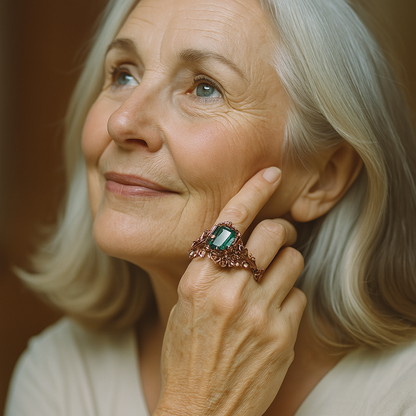Nature Green Crystal Ring