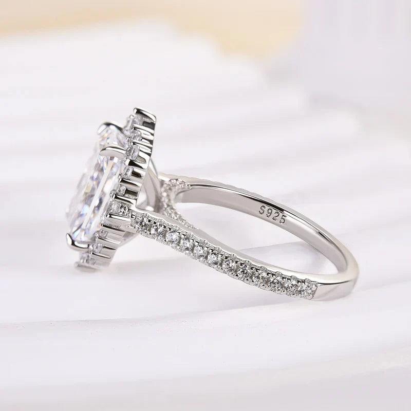 Gorgeous Halo Radiant Cut Engagement Ring