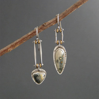 Antique" asymmetric earrings