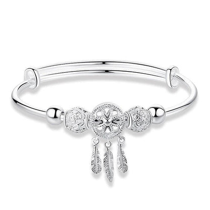 925 Silver Adjustable Dreamcatcher Bracelet