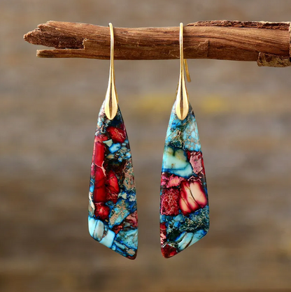Bohemian Emperor Stone Earrings