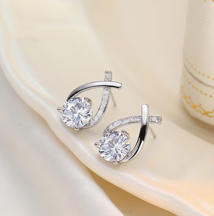 Eternal Radiance Teardrop Stud Earrings