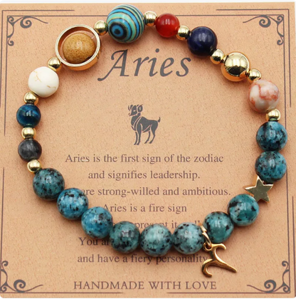 Eight Planets & 12 Constellation Stone Bracelet