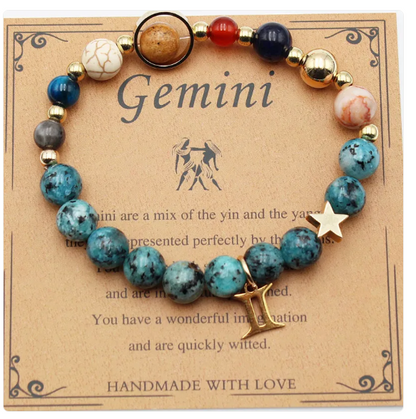 Eight Planets & 12 Constellation Stone Bracelet
