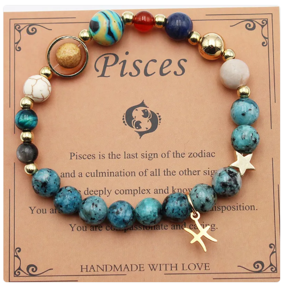 Eight Planets & 12 Constellation Stone Bracelet