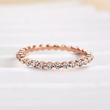 Round Cut Full Eternity Classic Ring