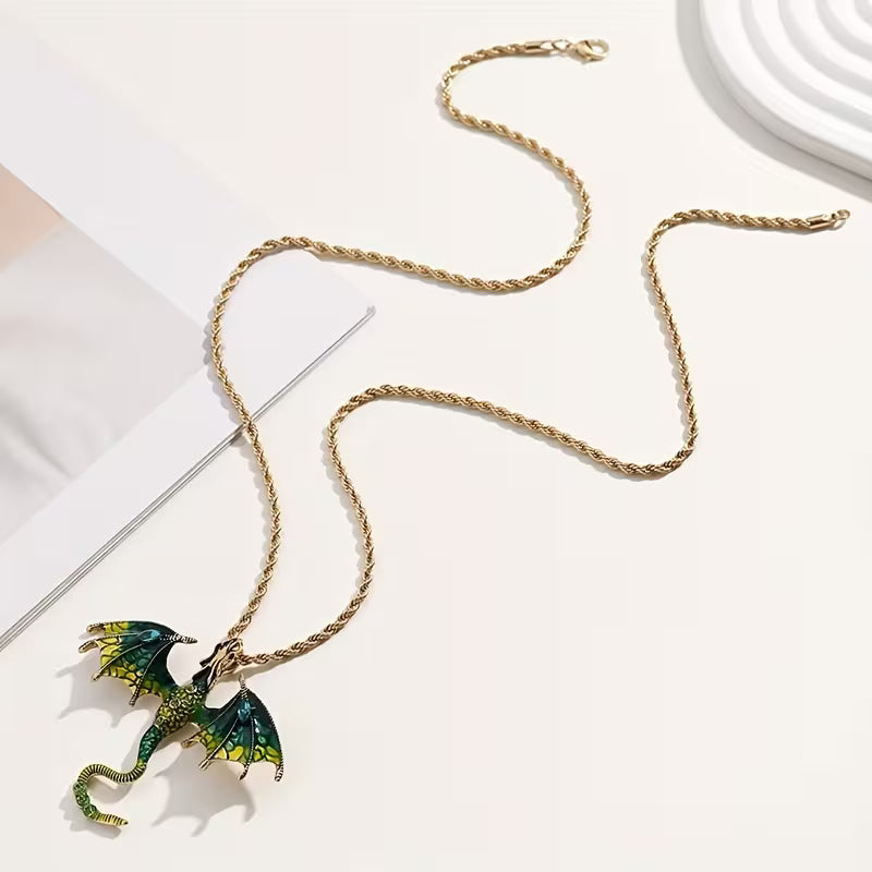 Ethereal Dragon Reverie Pendant Necklace