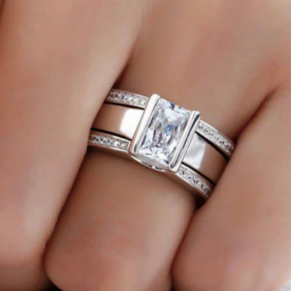 Vintage Inlaid Glass Ring